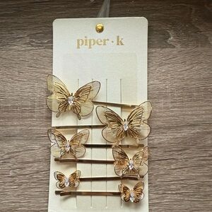 Piper Gold Butterfly Hair Accessories